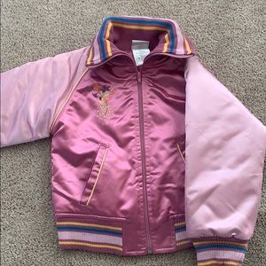 Girls Disney Tinkerbelle Satin Jacket size Small
